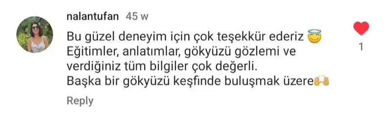 Katılımcı yorumu